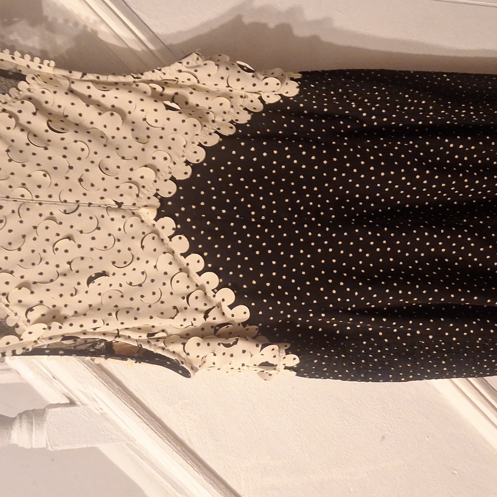 Byron Lars Black and Cream Lace Midi Dress - Picture 5 of 7